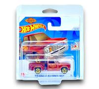 Hot Wheels Camión exprés rojo Dodge Li'l 1978 (rojo oscuro y dorado) - 3/10 HW Celebration Racers 2024 - 53/250 (tarjeta corta, viene en funda KLAS Car Keeper Hot)