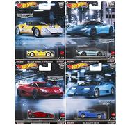 Hot Wheels Car Culture 2022 Exotic Envy - Juego de 4 vehículos fundidos a presión de FPY86-957M