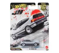 Hot Wheels Car Culture Premium Honda CRX del 88 | Coche de juguete a escala 1:64 con neumáticos Real Riders y carrocería y chasis de metal, JKF13