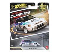 Hot Wheels Coche de juguete premium Mazda 323 GTR 1:64, neumáticos Real Riders, Metal/Metal JKF17