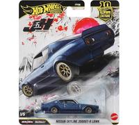 Hot Wheels Coche de juguete 1:64 Nissan Skyline 2000GT-R LBWK, Real Riders, Metal/Metal, JKF11