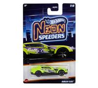 Hot Wheels Cars, Neon Speeders, 1 auto de juguete fundido a presión en escala 1:64, ruedas exclusivas y decoraciones de neón, embalaje personalizado, regalo para coleccionistas y niños