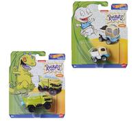 Hot Wheels Character Cars Rugrats Tommy and Reptar - Juego de 2 vehículos fundidos a presión