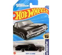 Hot Wheels Chevy El Camino [Negro], Tiempo de Pantalla 9/10, 147/250, Coche fundido a escala 1:64