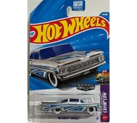 Hot Wheels Chevy Impala [ZAMAC] Layin' Low '59 - Vehículo de juguete fundido a escala 2/5, 44/250-1:64