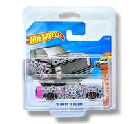 Hot Wheels Chevy Silverado '83 (negro, blanco y rosa) 3/5 Truckin' Along - 2026-42/250 (tarjeta corta) - incluye una funda protectora KLAS Car Keeper - JJJ13