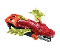 Hot Wheels City Dragón Mastica Coches, Transporte y lanzador para coches de juguete, incluye 1 vehículo die-cast (Mattel GTK42)