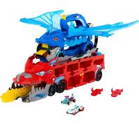Hot Wheels City Dragón transportador con Ataque Doble definitivo Conjunto de Pista de Coches de Juguete con 2 Coches metálicos, dragón a Gran Escala y Desmontable, Capacidad más 20 vehículos, JKJ79