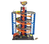 Hot Wheels City Mega Garaje, Pista de Coches de Juguete con Almacenamiento de vehículos (Mattel HFH03)