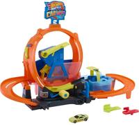 Hot Wheels City Juego de Pista para Coches de Juguete Megalavado de Coches con looping Conjunto de Juego con Pista, 1 Coche Color Shifters de Hot Wheels a Escala 1:64, Cambia de Color, JTC56
