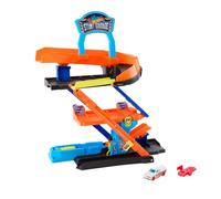 Hot Wheels City Toy Car Track Set, Transforming Stunt Garage Playset & 1:64 Scal