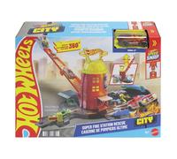 Hot Wheels Ciudad Con 1 Juguete, Súper Loop Fuego Estación, Coche Ascensor Rampa