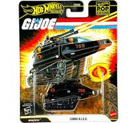 Hot Wheels Cobra H.I.S.S. G.I. Joe Pop Calture Premium Series - Modelo de Coche de Juguete de Metal Fundido a presión Coleccionable a Escala 1:64 con Jinetes Reales de Goma