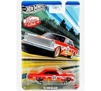 Hot Wheels Coche coleccionable Ford Galaxy '65 – Silver Series Vintage Racing Club 4/5, 1:64, rojo