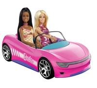 Hot Wheels Coche convertible Barbie a control remoto con 2 muñecas