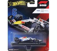 Hot Wheels Coche de carreras coleccionable de Fórmula 1 a escala 1:64 con neumáticos reales y cuerpo y chasis de metal/metal
