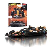 Hot Wheels, Coche de Carreras Coleccionable McLaren Formula 1 a Escala 1:64, Fabricado en Metal Fundido a presión, con neumáticos Real Riders y carrocería y chasis de Metal, JBM11