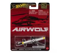 Hot Wheels Helicóptero Airwolf SUPERCOPTER - Die Cast Escala 1:64 - Longitud 7 cm - JBL56 - Serie Cultura Pop