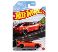 Hot Wheels Coche de lujo con muesca trasera Jaguar XE SV Project 8 HDH15