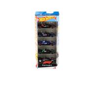 Hot Wheels - Coche Hot Wheels Pack 5 Vehículos F1 Escala 1:64. Modelos surtidos (JLN11)