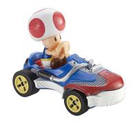 Hot Wheels Coche Mario Kart, Modelo Toad Coche de Juguete (Mattel GBG30)