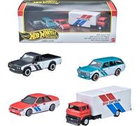 Hot Wheels Coches de juguete, paquete premium Fast and Furious, juego de 5 autos de juguete fundidos a presión a escala 1:64 en caja coleccionable de The Fast Franchise (BRE Datsun Ride on Toy Mini