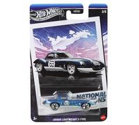 Hot Wheels Vehículo de colección Jaguar Lightweight E-Type Silver Series National Icons