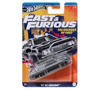 Hot Wheels Collector Vehículo Fast and Furious Coche Chevy El Camino - Modelo a Escala 1:64 - Longitud 7 cm - HRW41