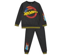 Hot Wheels Conjunto de Sudadera y Pantalón Conjunto de conjunto de sudadera y joggers para niño | Ropa de niños | Edades 3 a 13 años | Gris 9-10 Anos