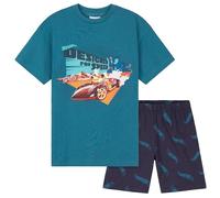 Hot Wheels Corto Conjunto Pijama Niño - Regalo para Niños (Azul, 6-7 Años)