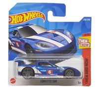 Hot Wheels - Corvette C6R - Then and Now 6/10 - HCV35 - Short Card - GM - Azul metálico - Mattel 2022