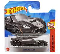 Hot Wheels Corvette C7 Z06 - Then and Now 1/10 - HKJ40 - Coche de juguete - Gris metálico - GM - Mattel 2023 - 1:64