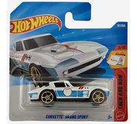 Hot Wheels - Corvette Grand Sport - JJJ58 - Then and nNow 3/12 - Short Card - blanco/azul - Licencia oficial - Acabado clásico de carreras - Mattel 2026 (97/250) - 1:64