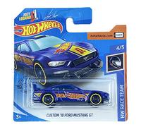 Hot Wheels Custom '18 Ford Mustang GT (HW Raceteam azul) 4/5 HW Race Team 2020 - 222/250 (tarjeta corta) GHC59