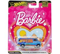 Hot Wheels Custom GMC Panel Van Barbie Pop Calture Premium Series 1:64 Modelo de coche de juguete de metal fundido a presión coleccionable con jinetes reales de goma