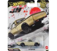 Hot Wheels Datsun 620, Coche de Juguete Premium a Escala 1:64, con neumáticos Real Riders y Carrocería y Chasis Metal/Metal, JKF12