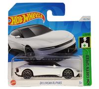 Hot Wheels - Delorean Alpha5 - HW Green Speed 7/10 - HTB84 - Tarjeta corta - DMC - Blanco - Mattel 2024 - 1:64