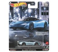 Mattel Hot Wheels Coche Die-Cast McLaren Speedtail Car Culture Escala 1:64 7 cm Premium Real Riders