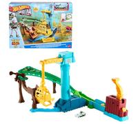 Hot Wheels Disney Pixar Toy Story 5 Juego de Pista para Coches de Juguete, Conjunto de Pistas de Superstar Speeder de Aventura del Mando Estelar de Buzz Lightyear Alta Tecnología, JLH42