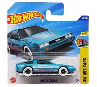 Hot Wheels - DMC Delorean - HW Art Cars 5/10 - HYX59 - Short Card - Turquesa metálica - Mattel 2025-1:64