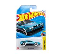 Hot Wheels - DMC Delorean - HW Art Cars 5/10 - HYX59 - Short Card - Turquesa metálica - Mattel 2025-1:64