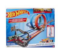 Hot Wheels Double Loop Dash con Dos Coches, Pista de Coches de Juguete (Mattel GFH85)