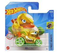 Hot Wheels - Duck N´ Roll - Street Beasts 5/5 - HCY06 - Short Card - Treasure Hunt - Pato - dorado metálico - Ryu's Rides - Mattel 2022
