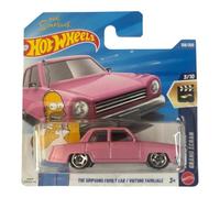 Hot Wheels - El coche de la familia Simpson - JJJ68 - Tiempo de pantalla 3/10 - Tarjeta corta - rosa - modelo con licencia oficial - Mattel 2026 (108/250) - 1:64