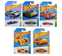 Hot Wheels Exotics Super Car 2022 - Juego de 5 vehículos fundidos a presión de L2593 con Mclaren, Lotus, Lamborghinis y más