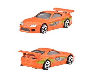 Hot Wheels Fast and Furio Brian O'Conner Auto Toyota Supra Naranja Modelo a Escala 1:64 - Longitud 7 cm - JBY30