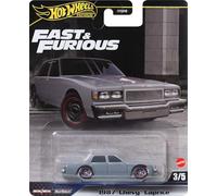Hot Wheels Fast and Furious Auto 1987 Chevrolet Caprice, modelo a escala 1:64 - Longitud 7 cm - HRT98