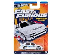 Hot Wheels Fast and Furious Coche VW Volkswagen Jetta MK3 - Modelo a Escala 1:64 - Longitud 7 cm - HRW44