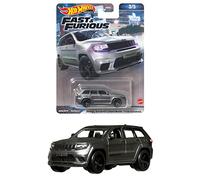 Hot Wheels Fast and Furious Die Cast Modelo Coche Jeep Grand Cheroke Trackhawk Gris - Escala 1/64 Longitud 7 cm HNW48