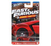 Hot Wheels Fast and Furious Dominic Toretto Auto W Motors LYKAN HYPERSPORT - Modelo a Escala 1:64 - Longitud 7 cm - HRW48